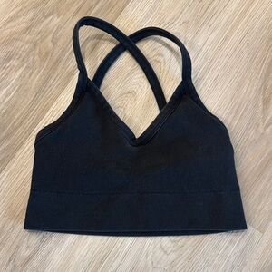 ALO Yoga Black Cross-Back Bra